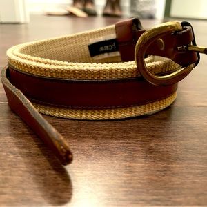 J. Crew leather and canvas belt